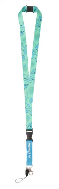 Subyard D Safe RPET custom sublimation lanyard White