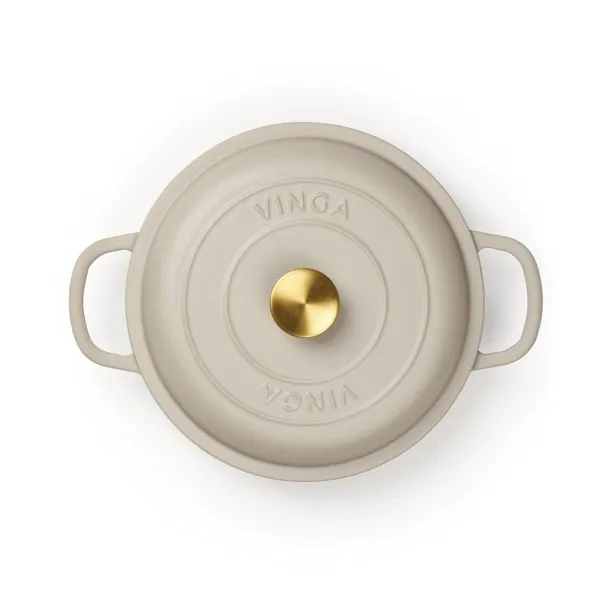  VINGA Monte enameled cast iron sauté pan - Vinga Warm Grey 3 