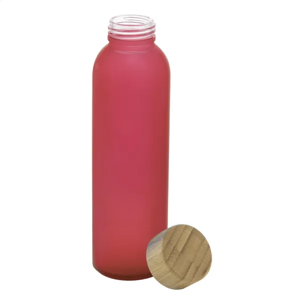 Cloody glass sport bottle Red