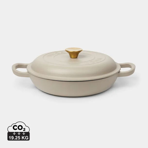  VINGA Monte enameled cast iron sauté pan - Vinga Warm Grey 3 