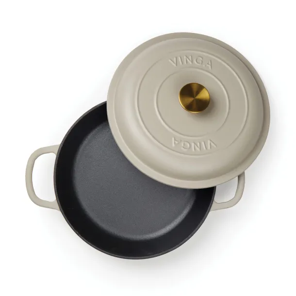  VINGA Monte enameled cast iron sauté pan - Vinga Warm Grey 3 