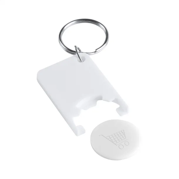 Trolex trolley coin keyring White White