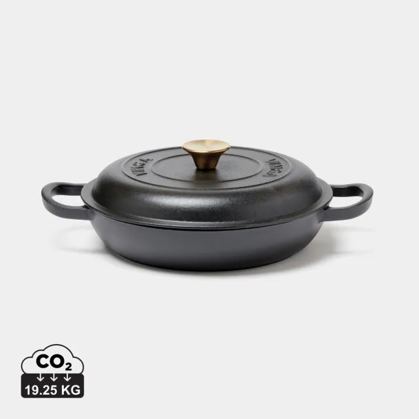  VINGA Monte enameled cast iron sauté pan - Vinga Black 