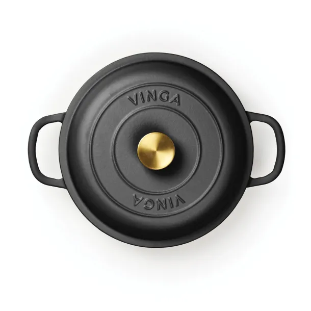  VINGA Monte enameled cast iron sauté pan - Vinga Black 