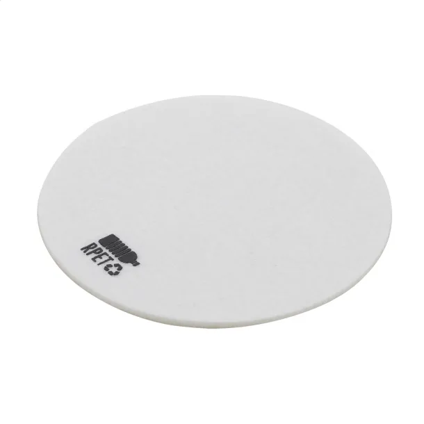 Hefe RPET felt coaster White