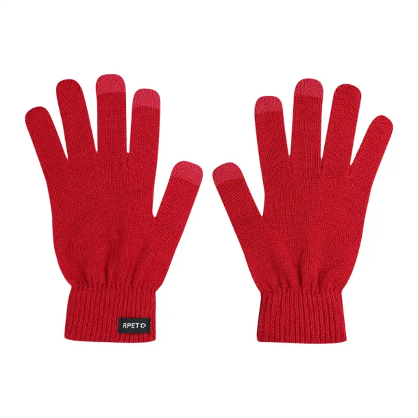 Retouch RPET touch screen gloves Red