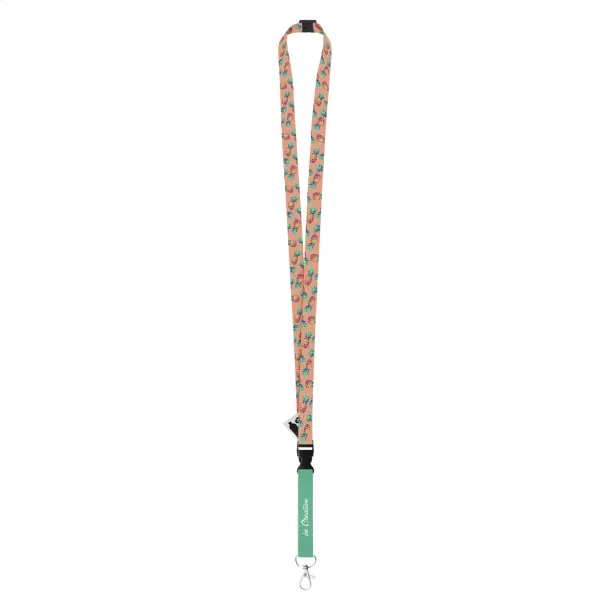 Subyard 15 C Safe RPET custom sublimation lanyard White