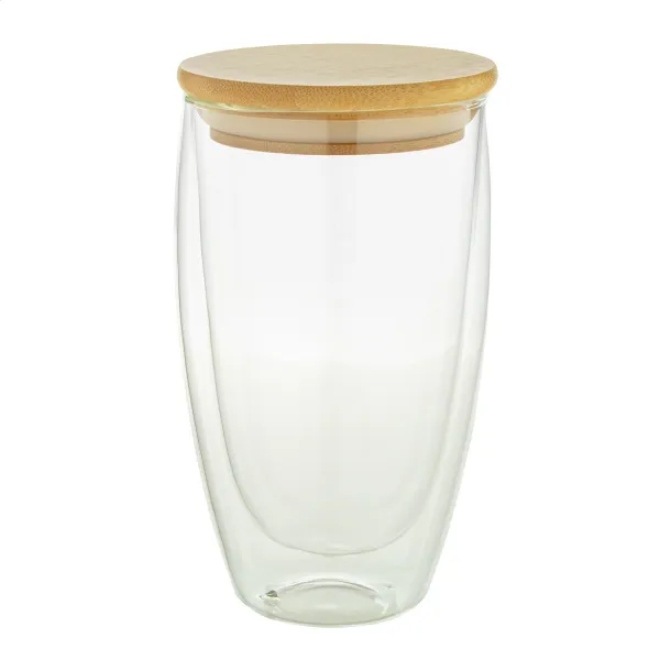 Bondina L glass thermo mug Transparent Natural