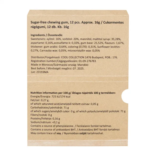 CreaChew 12 Eco custom chewing gum Natural