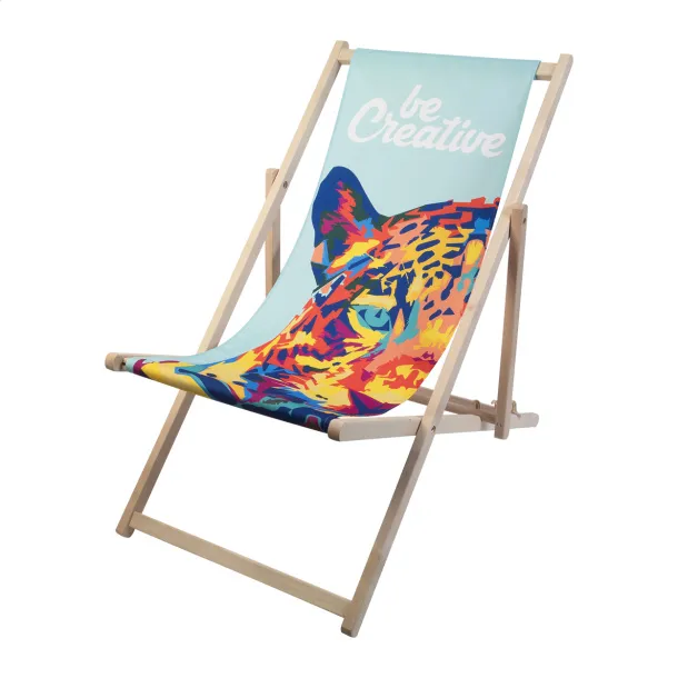 Mandalay deck chair White Natural