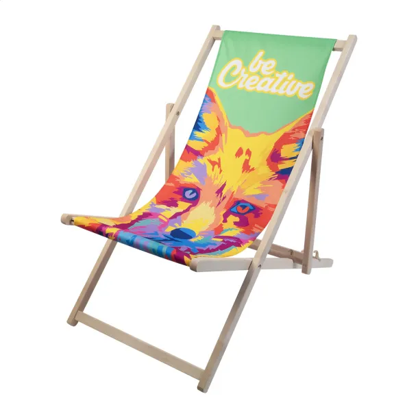 Mandalay deck chair White Natural