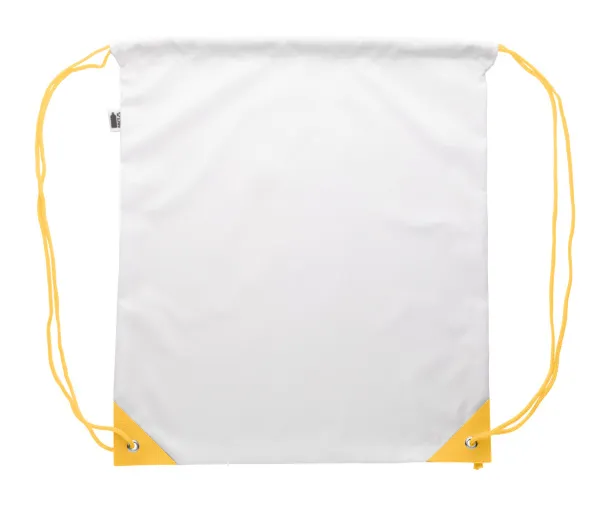 CreaDraw Plus RPET custom drawstring bag Yellow White