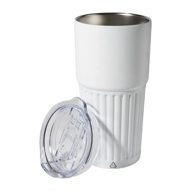 Streaky Tall thermo cup White