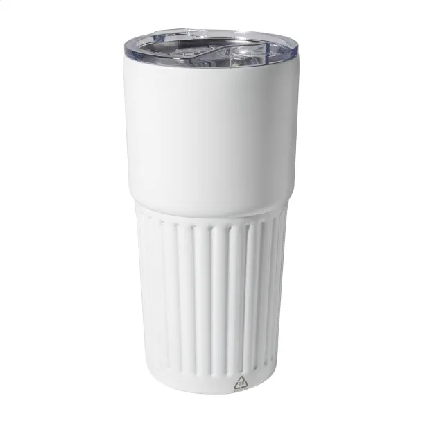 Streaky Tall thermo cup White