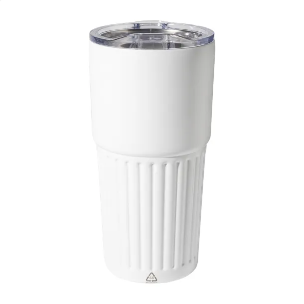 Streaky Tall thermo cup White