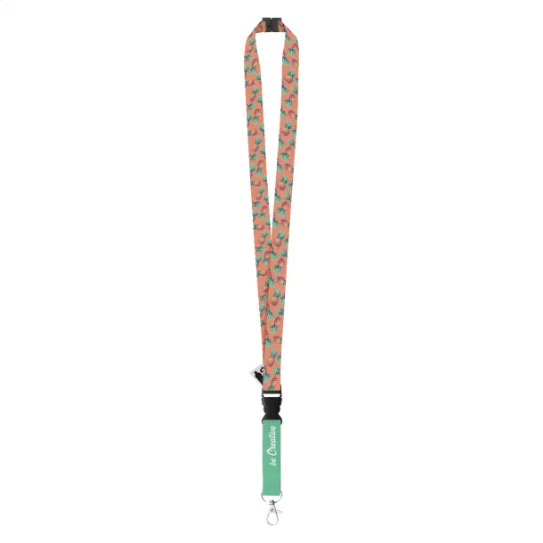 Subyard C Safe RPET custom sublimation lanyard White