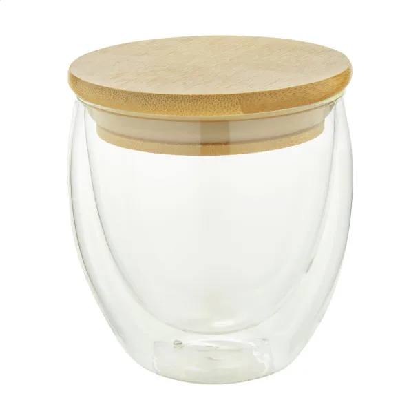 Bondina S glass thermo mug Transparent Natural