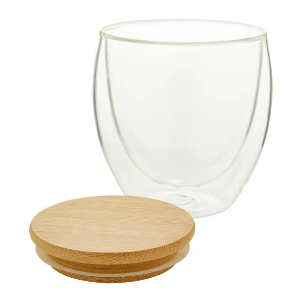 Bondina S glass thermo mug Transparent Natural