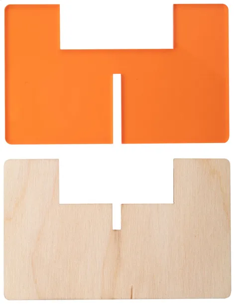 Candix candle holder transparent orange