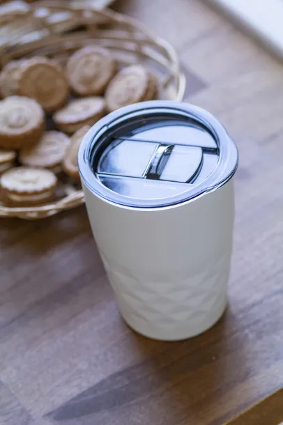 Cupper copper insulated thermo mug White