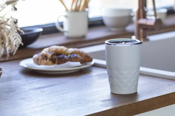 Cupper copper insulated thermo mug White