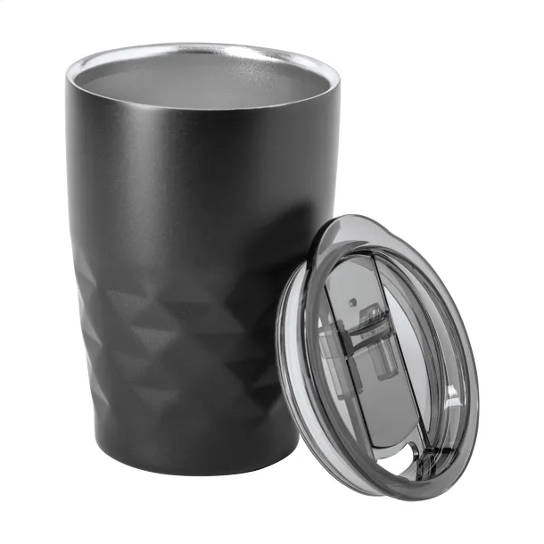 Cupper bakreno izolirana termo šalica Crna