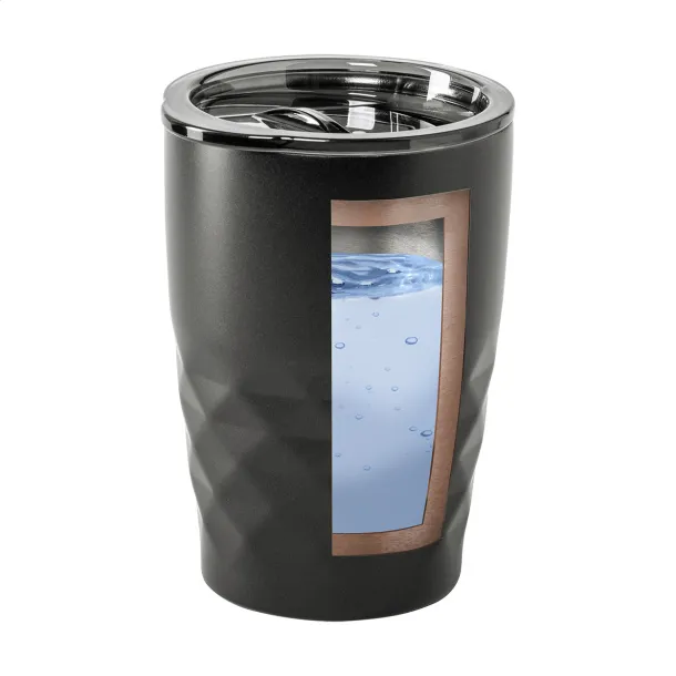 Cupper bakreno izolirana termo šalica Crna