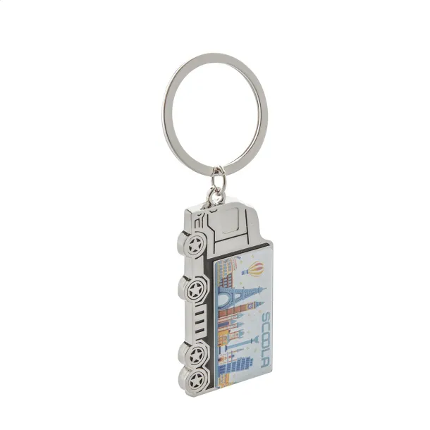 Basset truck keyring Silver
