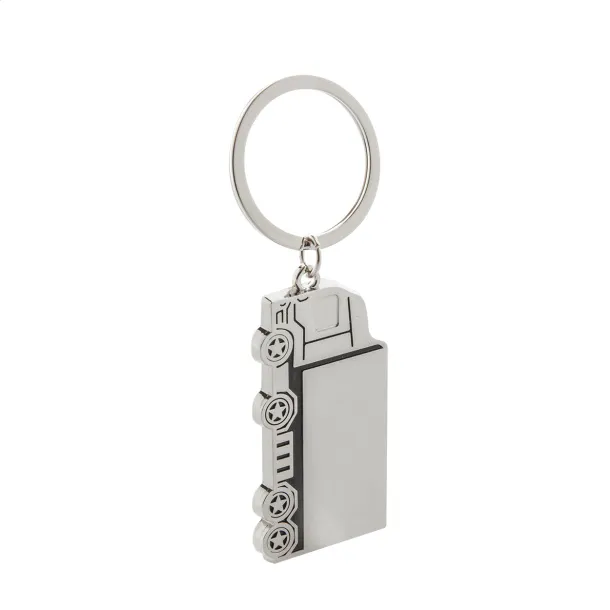 Basset truck keyring Silver