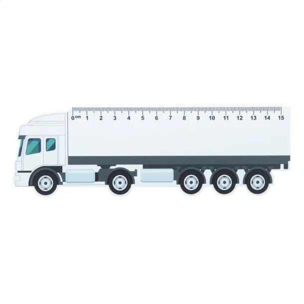 Trucker 15 15 cm ruler, truck White