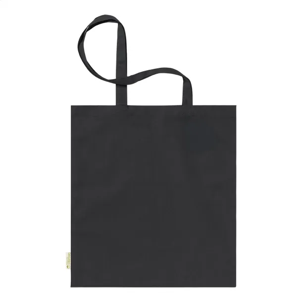 Borough torba za kupovinu od organskog pamuka, 140 g/ m2 Crna