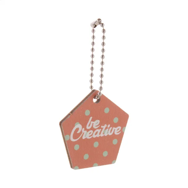 CreaFob Wood custom keyring Natural