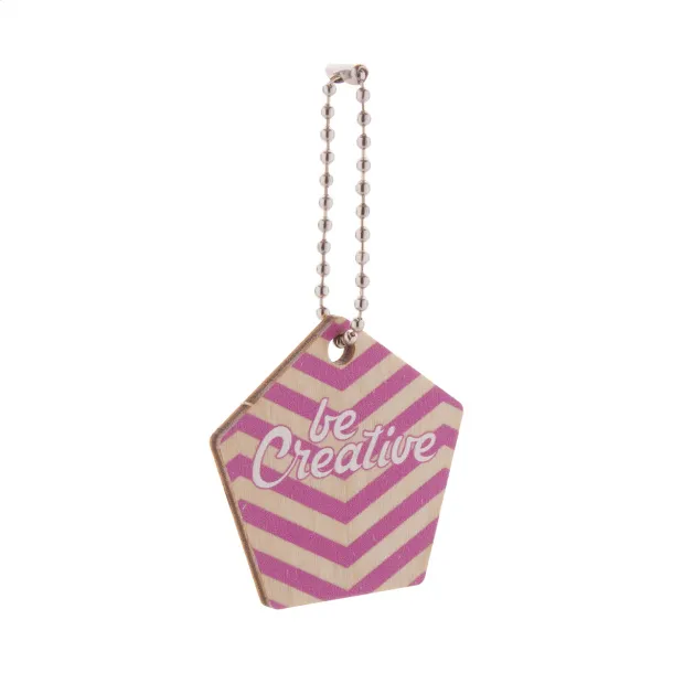 CreaFob Wood custom keyring Natural