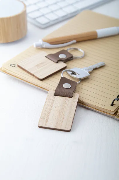 Blopp keyring, rectangle Natural