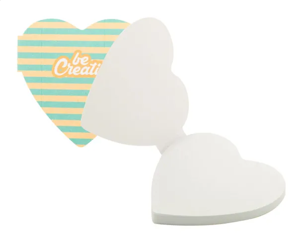 CreaStick Seed Heart custom sticky notepad White