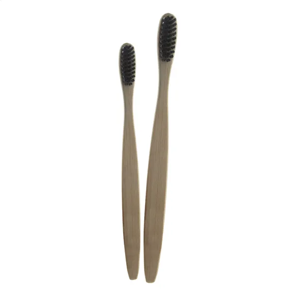 Boohoo Mini kids bamboo toothbrush Black Natural