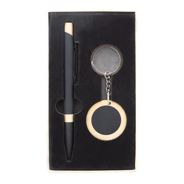 Specuset pen and keyring set Black