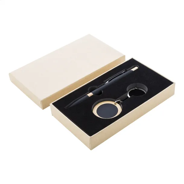 Specuset pen and keyring set Black