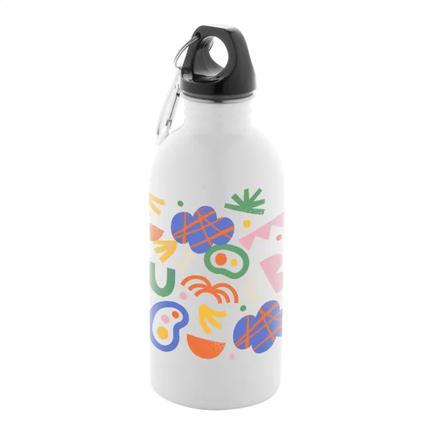 Pressuto recycled stainless steel bottle White