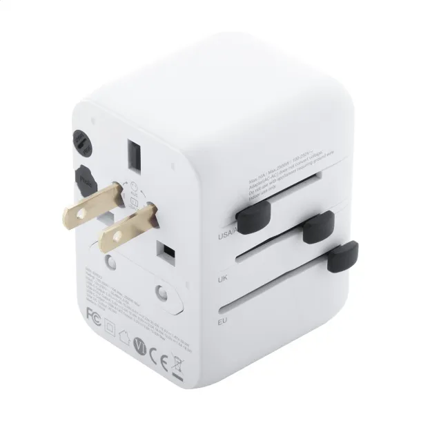 Jetsetter Plus brzi putni adapter Bijela