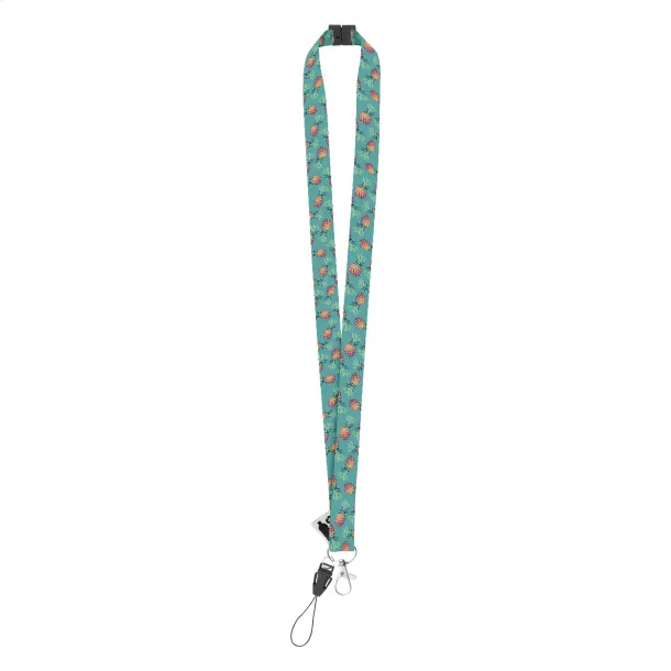 Subyard B Safe RPET custom sublimation lanyard White