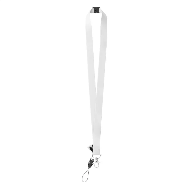 Subyard B Safe RPET custom sublimation lanyard White