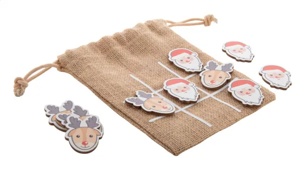 Juxo Christmas tic-tac-toe, Santa Claus & reindeer Natural