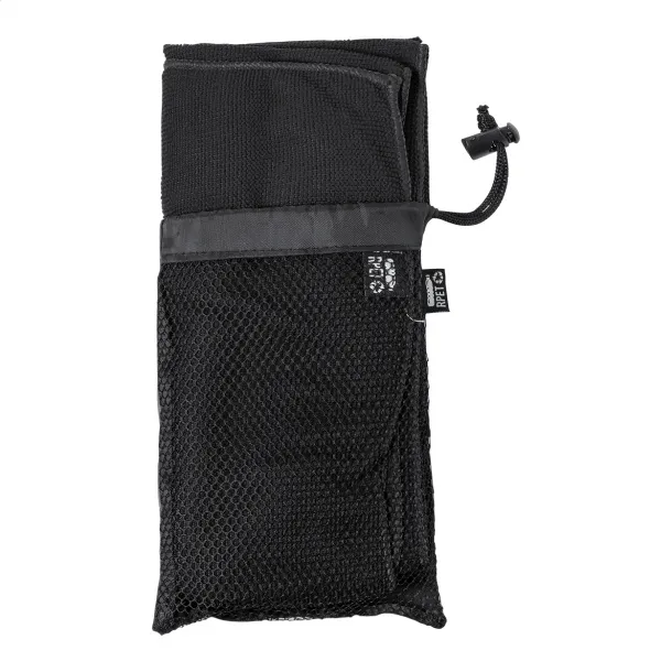 Primal RPET ručnik, 160 g/m². Crna