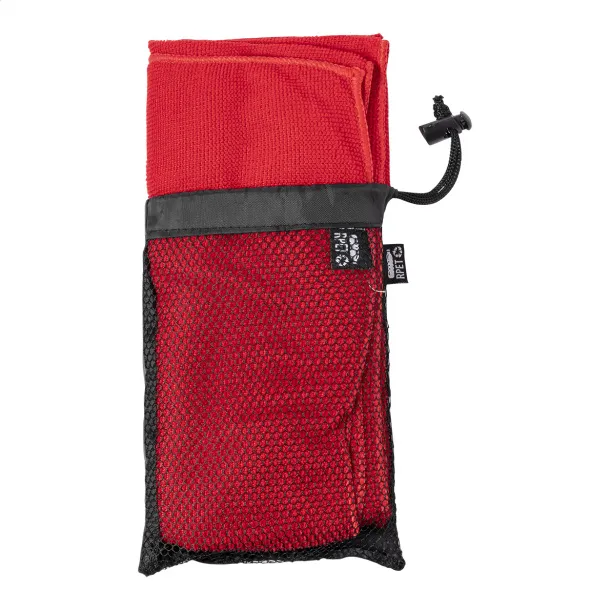 Primal RPET ručnik, 160 g/m². Crvena