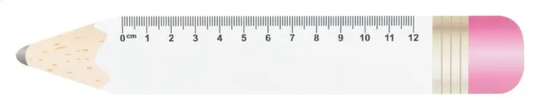 Sharpy 12 ravnalo u obliku olovke, 12cm Bijela