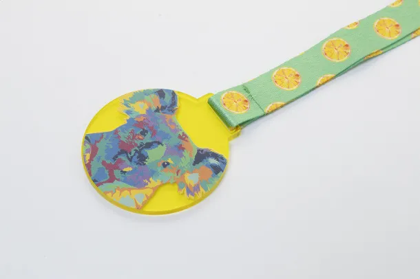 Subdal Colour custom medal transparent yellow