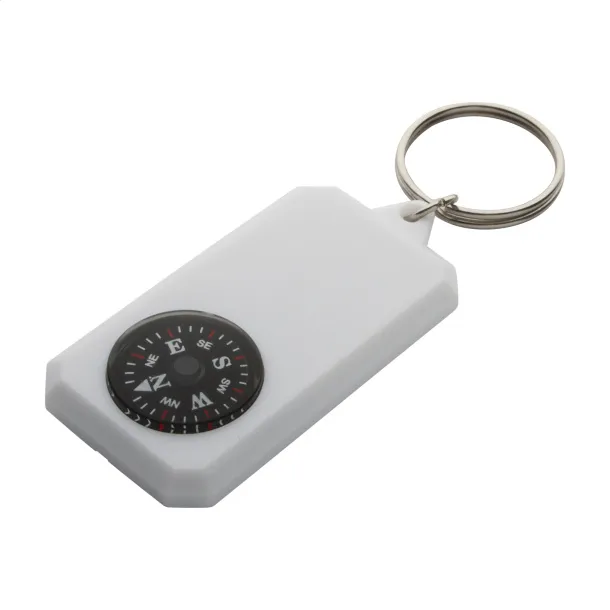 Magellan keyring with compass White