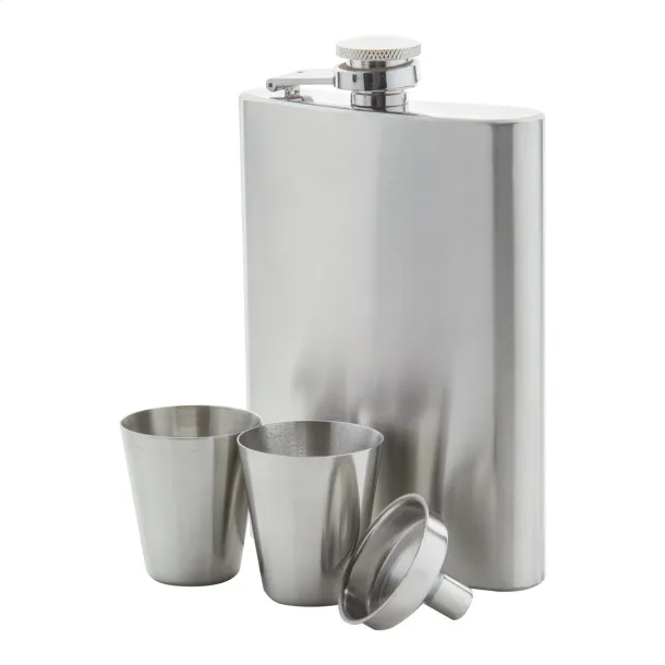 Shackleton hip flask set Silver