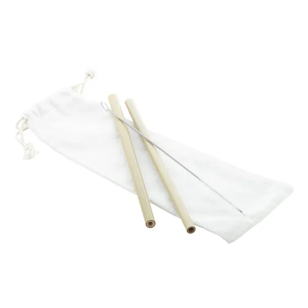BooSip bamboo straw set Natural
